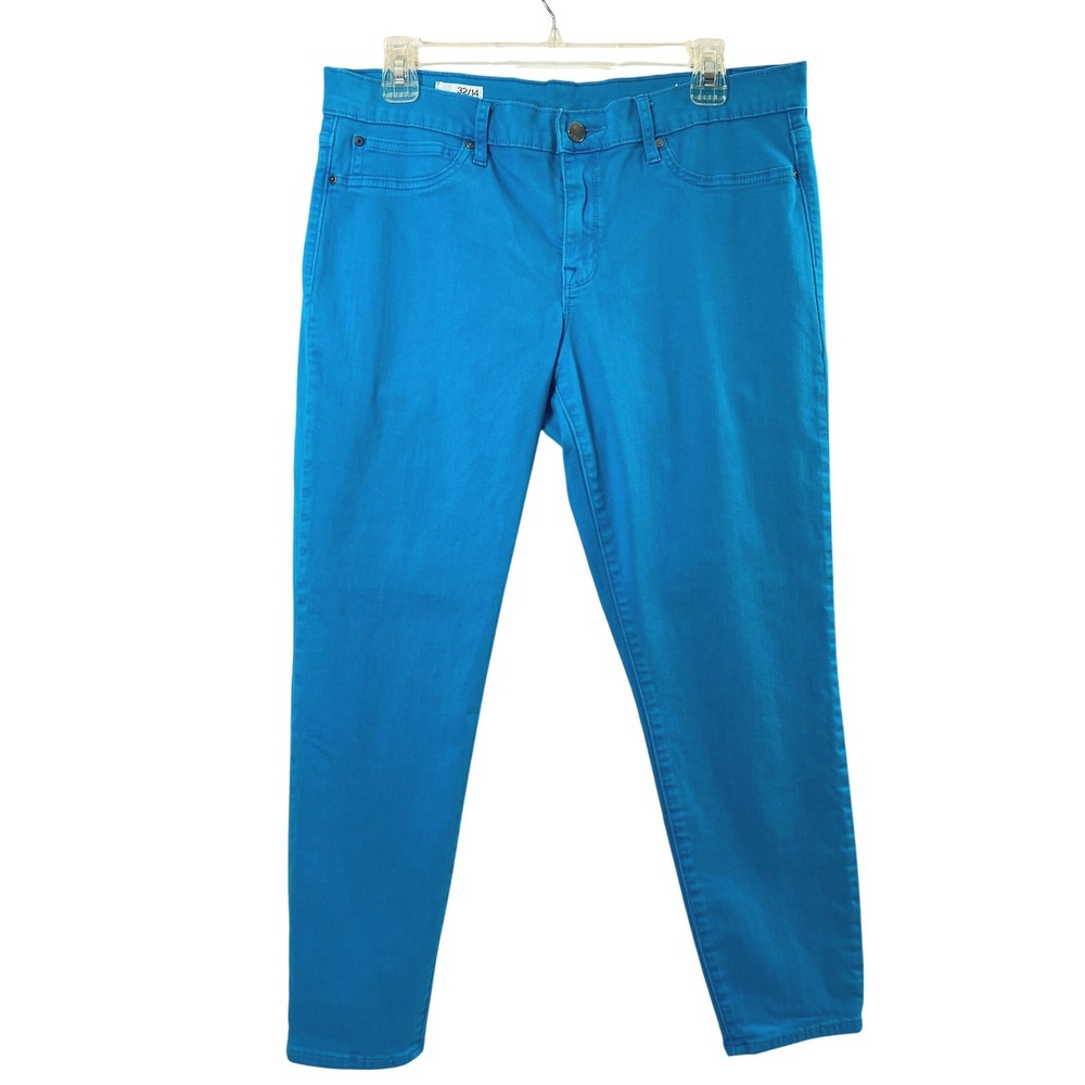 Gap 1969 Legging Jeans Womens 14 Turquoise Blue Skinny‎ Stretch Denim Pants